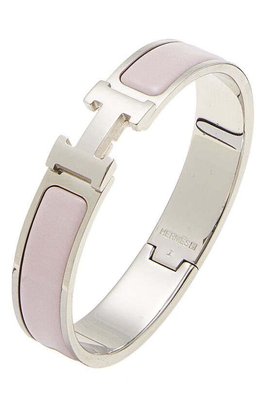 Pink Enamel Clic-Clac 'H' Bracelet Narrow, , large image number 0