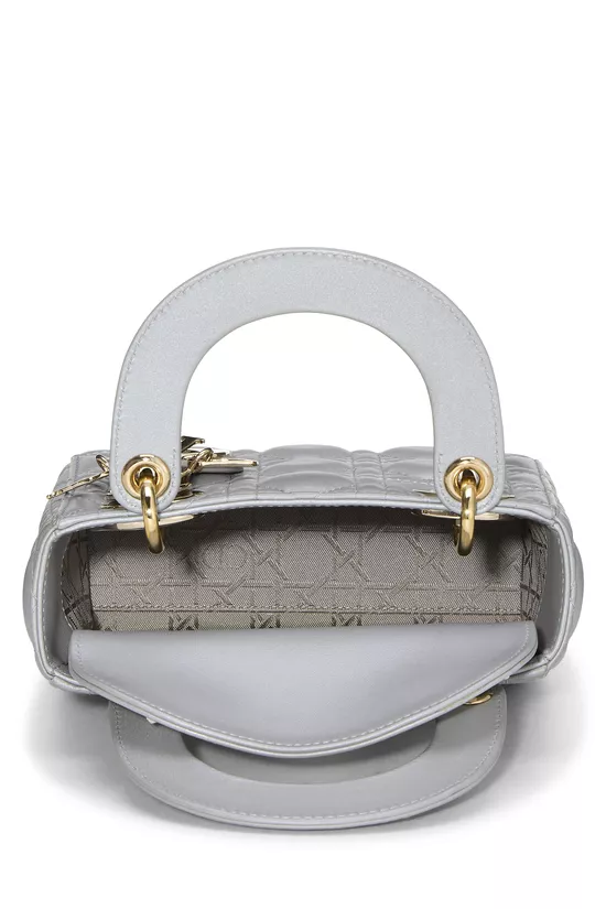 Grey Cannage Quilted Lambskin Lady Dior Mini, , large image number 5