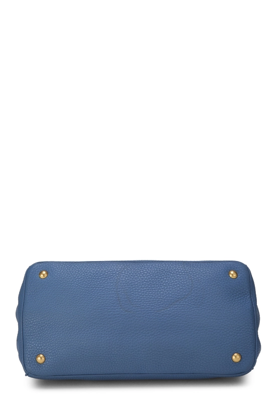 Blue Vitello Daino Convertible Tote Medium, , large image number 4