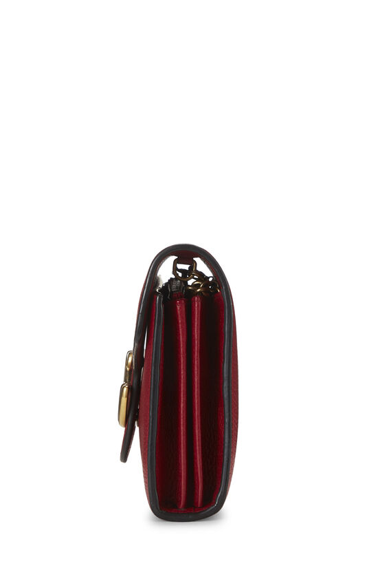 Red Leather GG Marmont Wallet on Chain Mini, , large image number 2