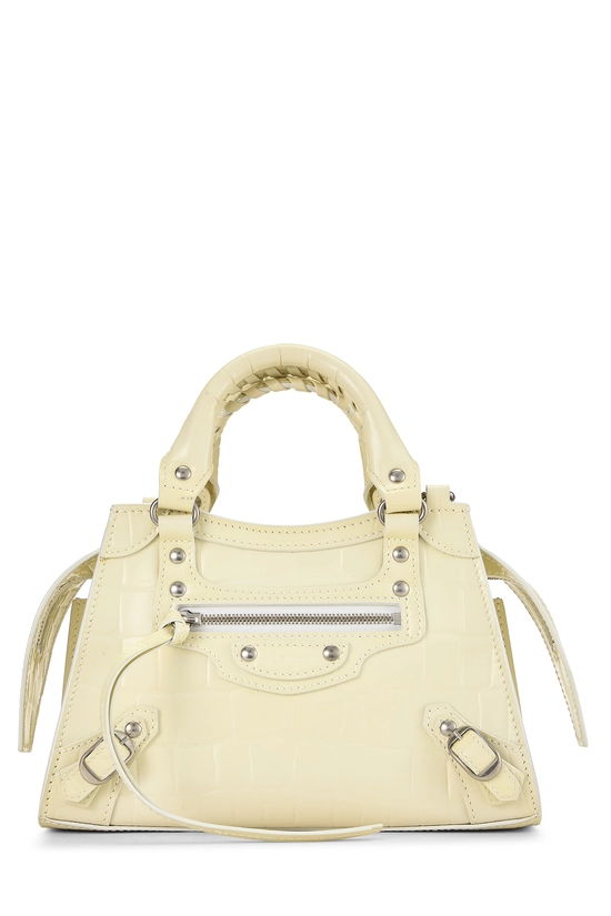Beige Embossed Leather Neo Classic City Mini, , large image number 0