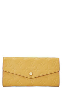 Chanel Yellow Metallic Quilted Lambskin Long Flap Wallet