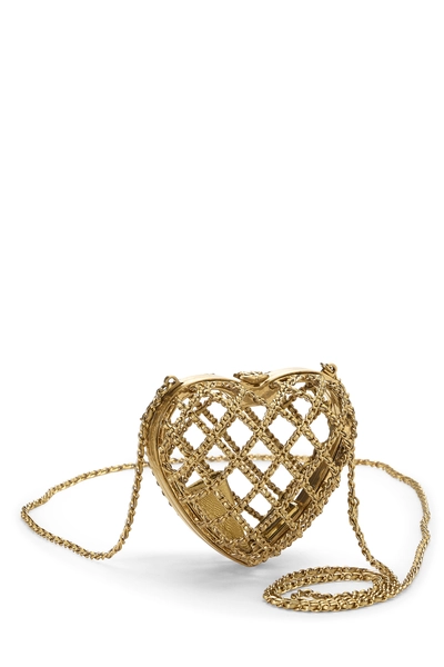 Chanel Gold Caged Heart Minaudiere — photo 2