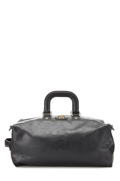 Black Leather Soft Backpack