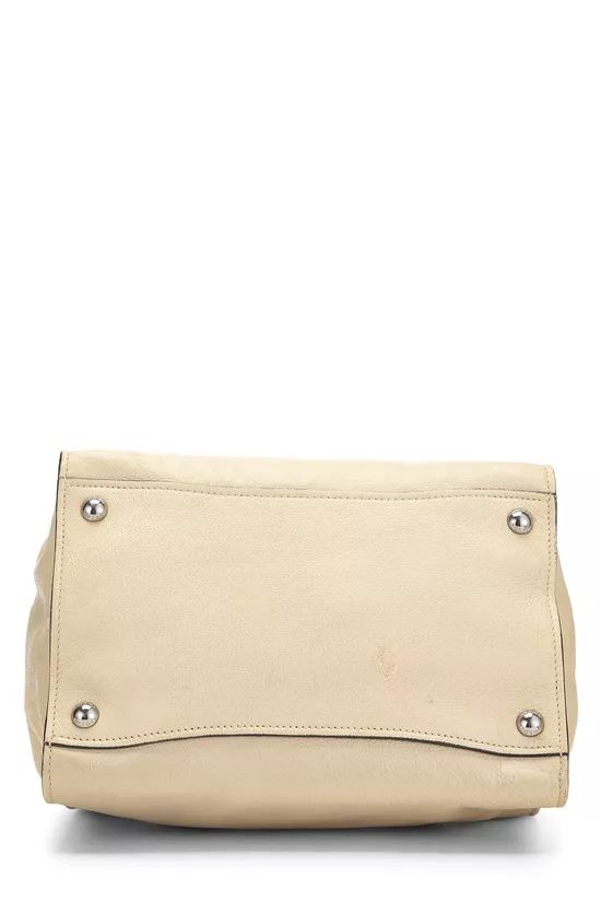 Beige Vitello Daino Convertible Handbag Small, , large image number 4