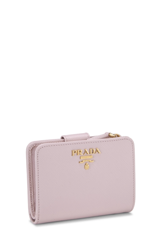 Pink Saffiano Zip Around Compact Wallet, , large image number 1