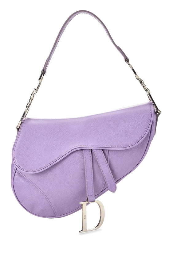 Purple Leather Saddle Bag, , large image number 0