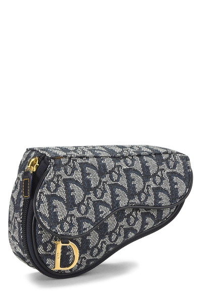Navy Trotter Canvas Saddle Pouch, , large