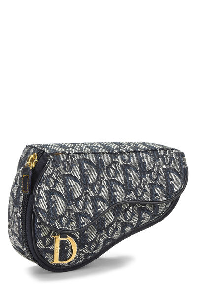Navy Trotter Canvas Saddle Pouch, , large