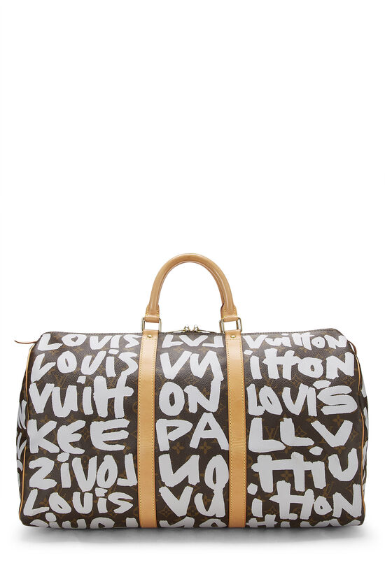 Louis Vuitton Stephen Sprouse Grey Monogram Graffiti Keepall 50 63L26a