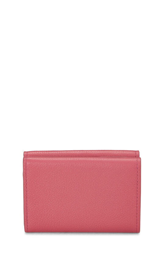 Pink Calfskin Lockmini Wallet, , large image number 2