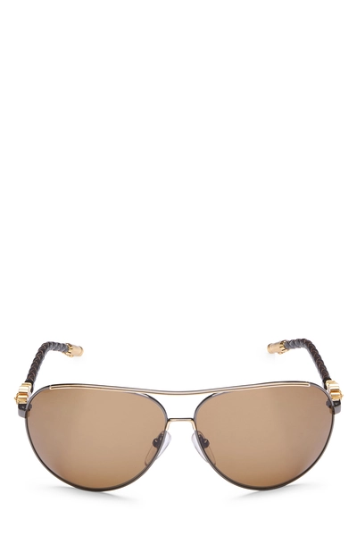 Brown Metal Jism Sunglasses