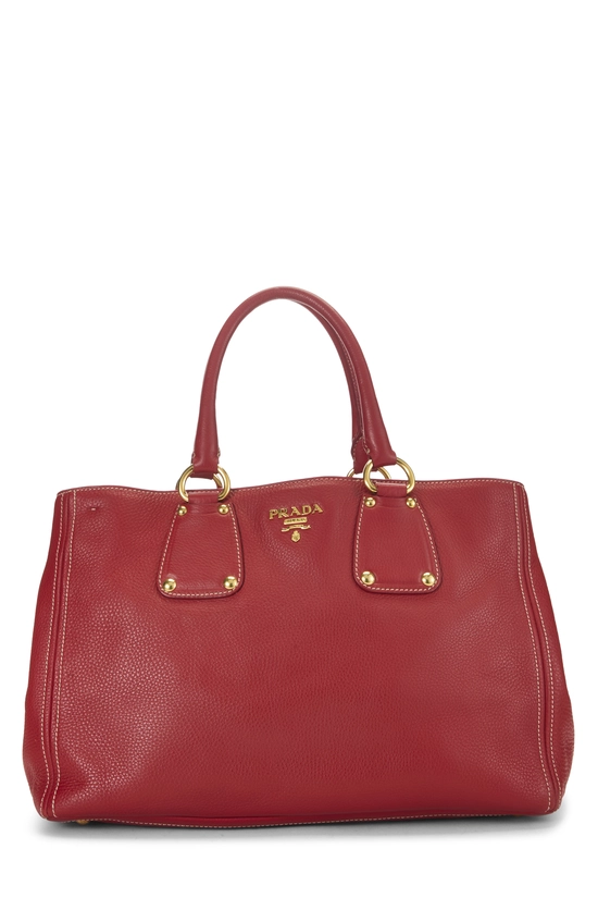 Red Vitello Daino Convertible Tote Small, , large image number 0