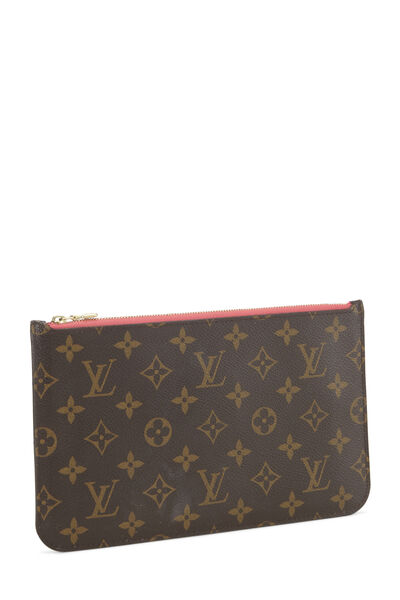 Pink Monogram Canvas Neverfull Pouch MM, , large