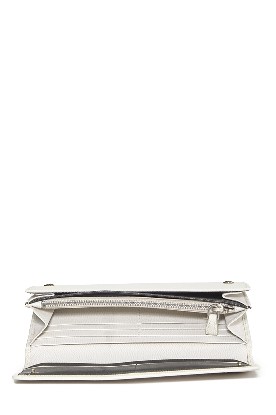 White Saffiano Continental Wallet, , large image number 3