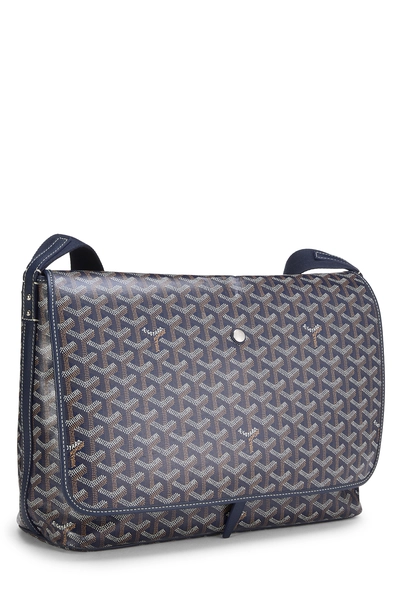 Navy Goyardine Canvas Capetien MM, , large