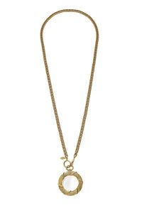 Gold 'CC' Loupe Necklace