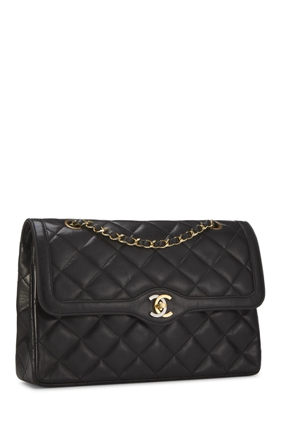Chanel Black Quilted Lambskin Paris Limited Double Flap Jumbo — photo 2