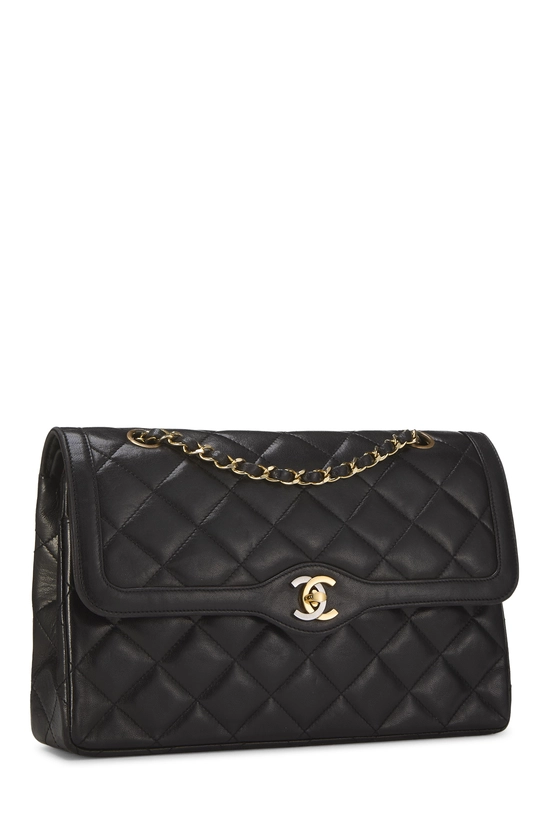 Black Quilted Lambskin Paris Limited Double Flap Jumbo, , large image number 1