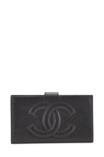 Black Caviar Timeless 'CC' Long Wallet