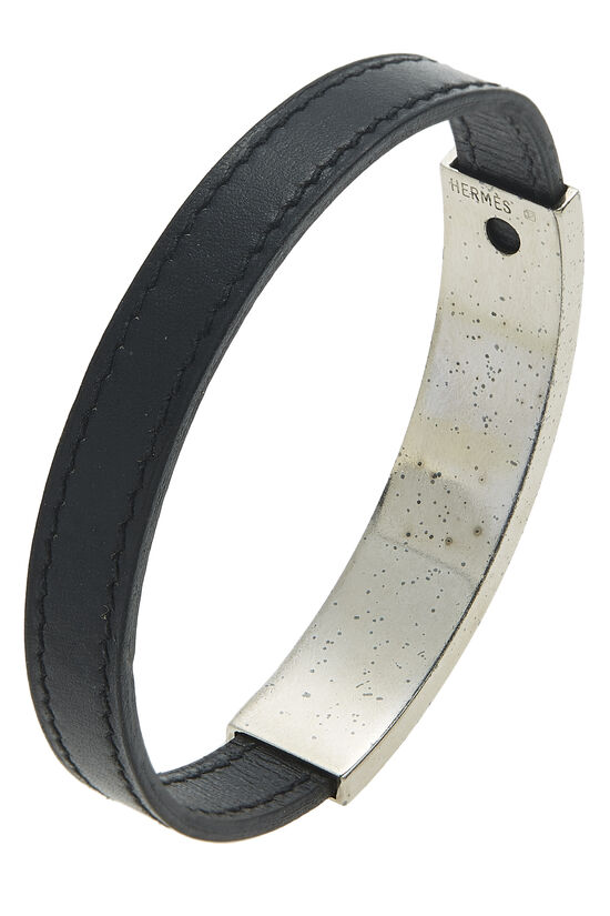Black Leather Puspus Bracelet, , large image number 1