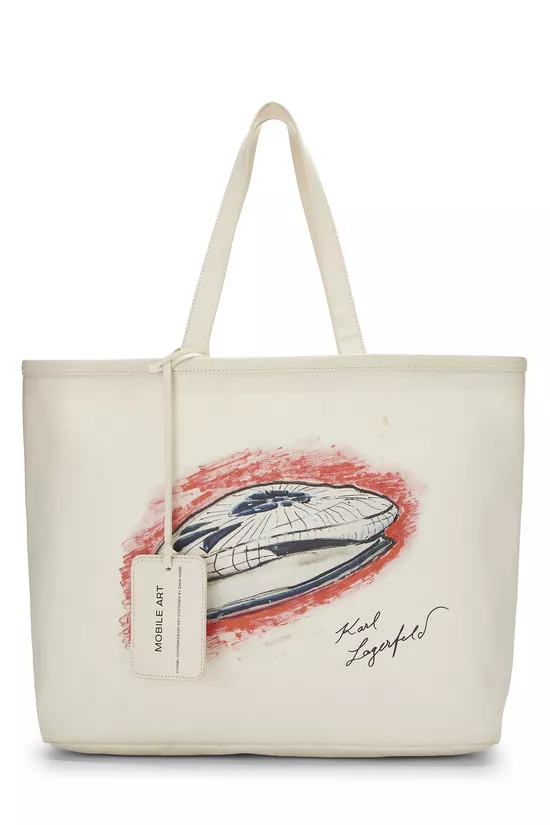 White Canvas Mobile Art Tote, , large image number 0