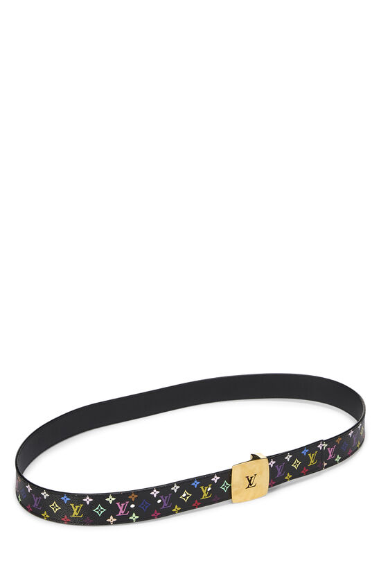 Takashi Murakami X Louis Vuitton Black Monogram Multicolore Ceinture 90, , large image number 1