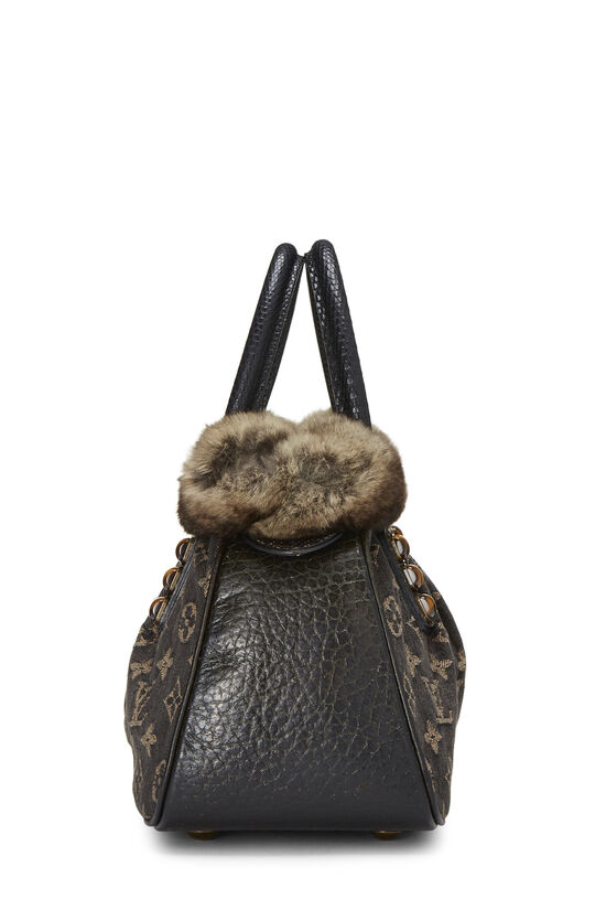 LOUIS VUITTON PM Bag Limited Edition Denim Chinchilla Trapeze AS NEW -  Chelsea Vintage Couture