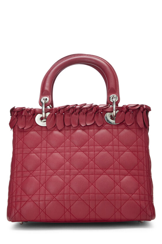 Pink Lambskin Bow Cannage Lady Dior Medium, , large image number 4