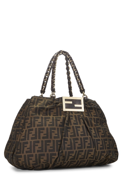 Brown Zucca Canvas Mia Large, , large