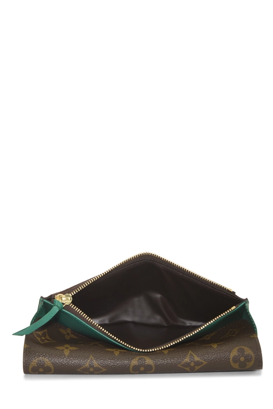 Green Monogram Canvas Emilie Wallet, , large image number 3