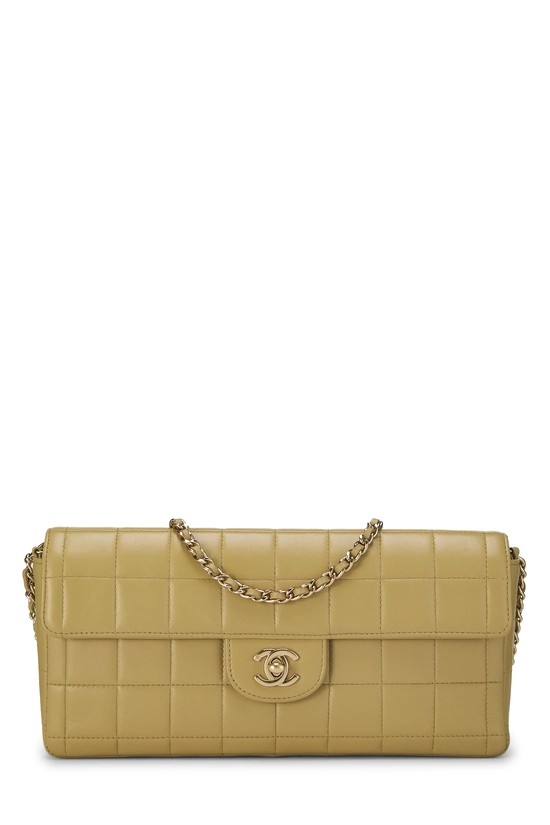 Beige Lambskin Chocolate Bar East/West Medium, , large image number 0
