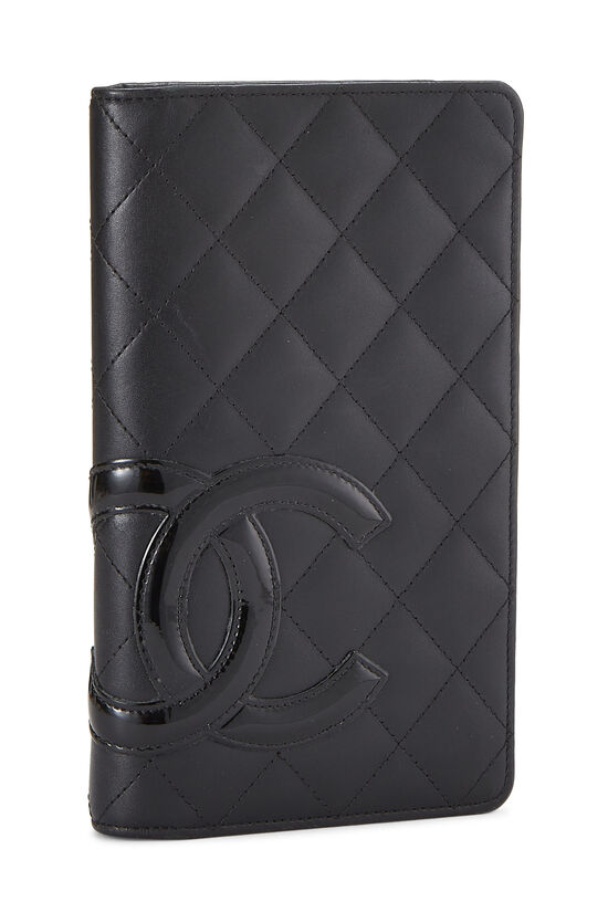 Black Quilted Calfskin Cambon Wallet, , large image number 1