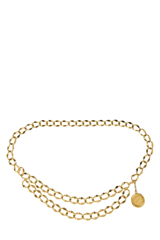 Gold 'CC' Chain Belt 2, , large image number 0