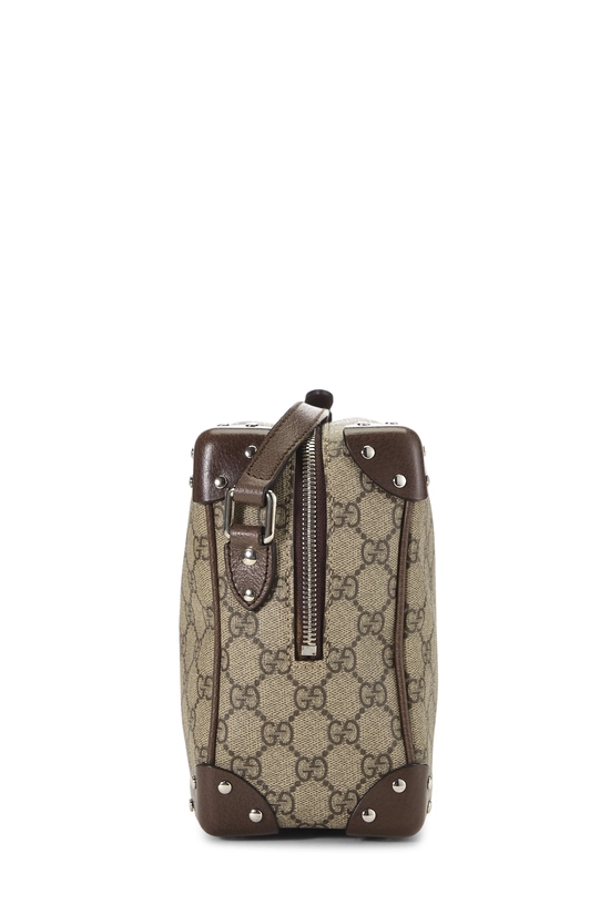 Brown GG Supreme Canvas Studded Square Shoulder Bag, , large image number 2
