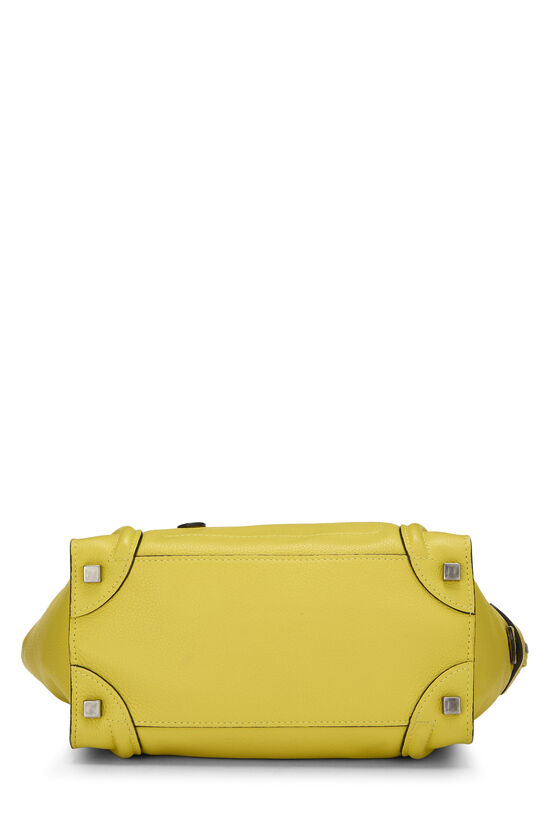 Yellow Drummed Calfskin Luggage Micro, , large image number 4