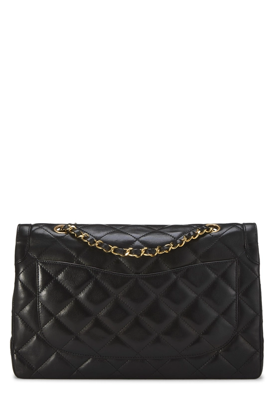 Black Quilted Lambskin Paris Limited Double Flap Jumbo, , large image number 3