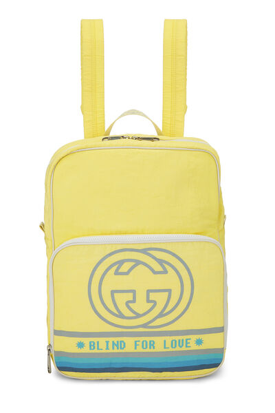 Yellow Nylon GG Backpack