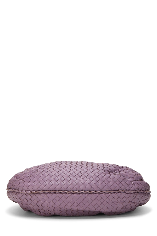 Purple Intrecciato Leather Belly Hobo Large, , large image number 4