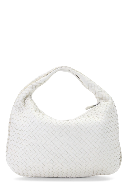 White Intrecciato Veneta Hobo Medium, , large image number 3