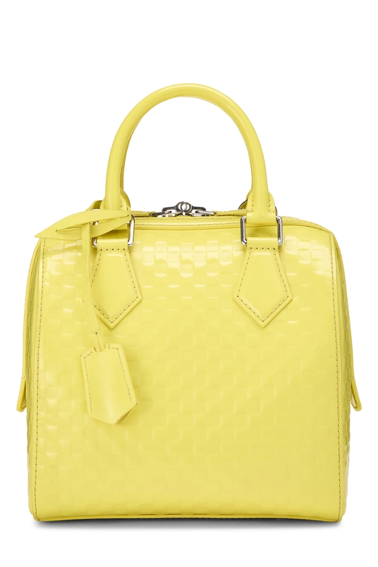 Yellow Damier Facette Speedy Cube PM, , large image number 0