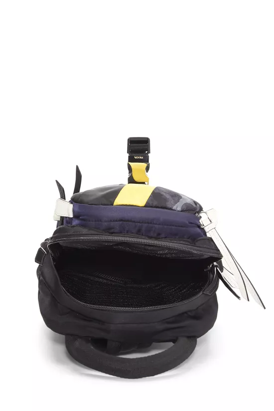 Black Nylon Camo Sling Bag, , large image number 5