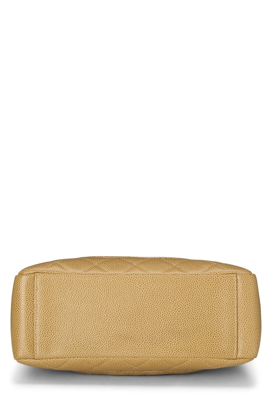 Beige Quilted Caviar Petite Shopping Tote (PST), , large image number 4