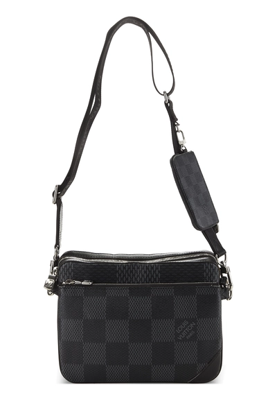 Louis Vuitton Black Damier Graphite 3D Trio Messenger