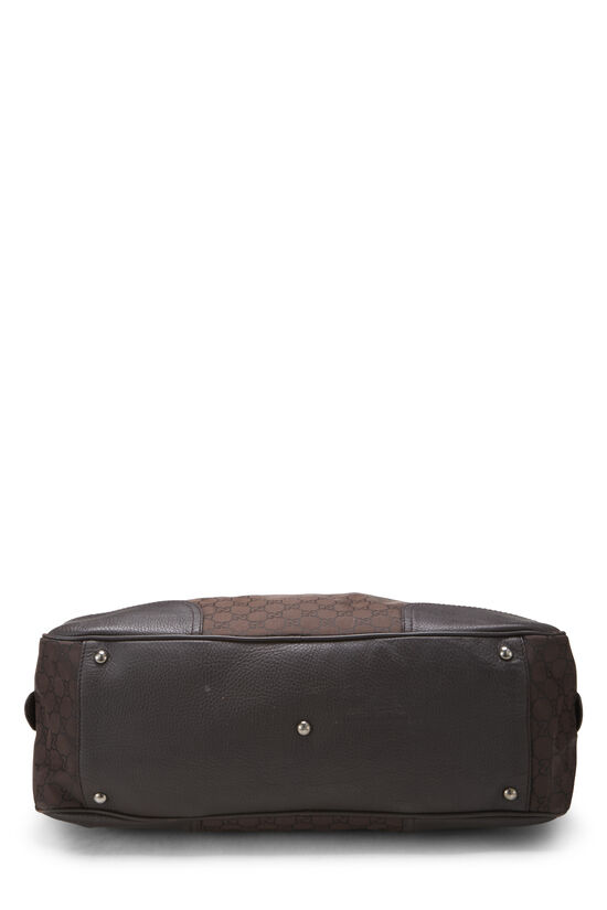 Brown GG Nylon Princy Satchel, , large image number 4