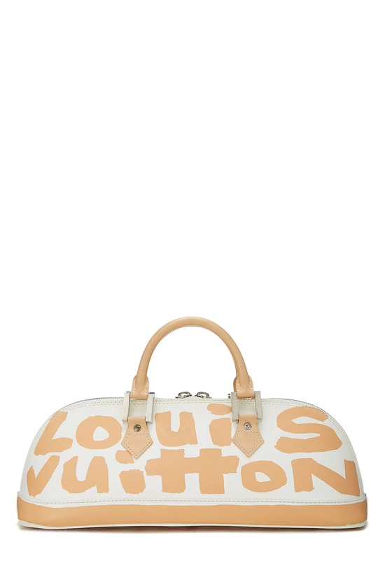 Stephen Sprouse x Louis Vuitton Beige Glazed Leather Graffiti Alma Horizontal, , large image number 3