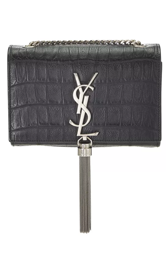 Black Embossed Kate Tassel Mini, , large image number 0