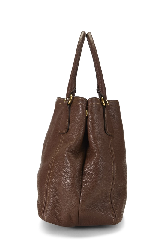 Brown Vitello Daino Convertible Tote, , large image number 2