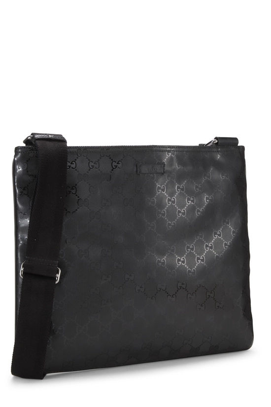 Black GG Imprime Flat Messenger, , large image number 1