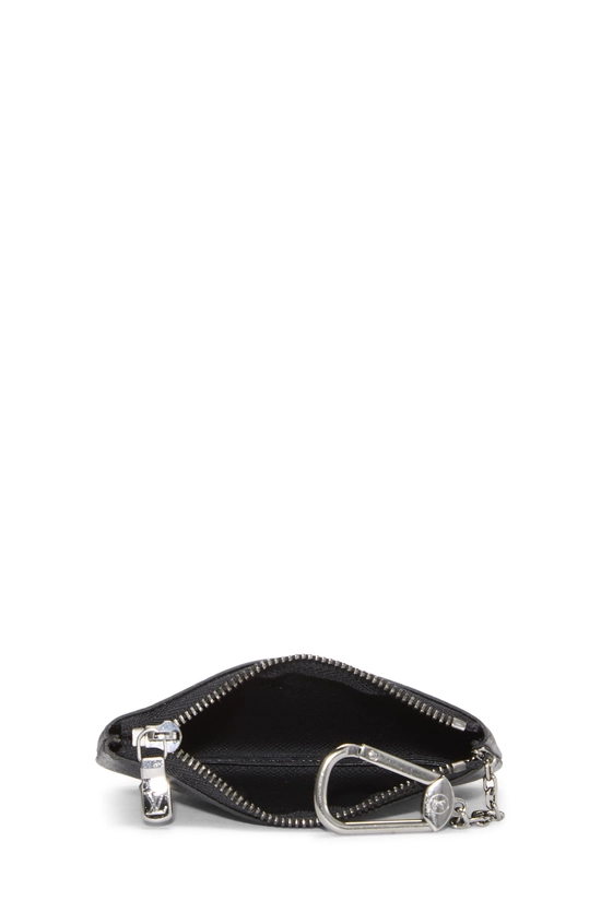 Black Monogram Eclipse Reverse Canvas Pochette Clefs, , large image number 3